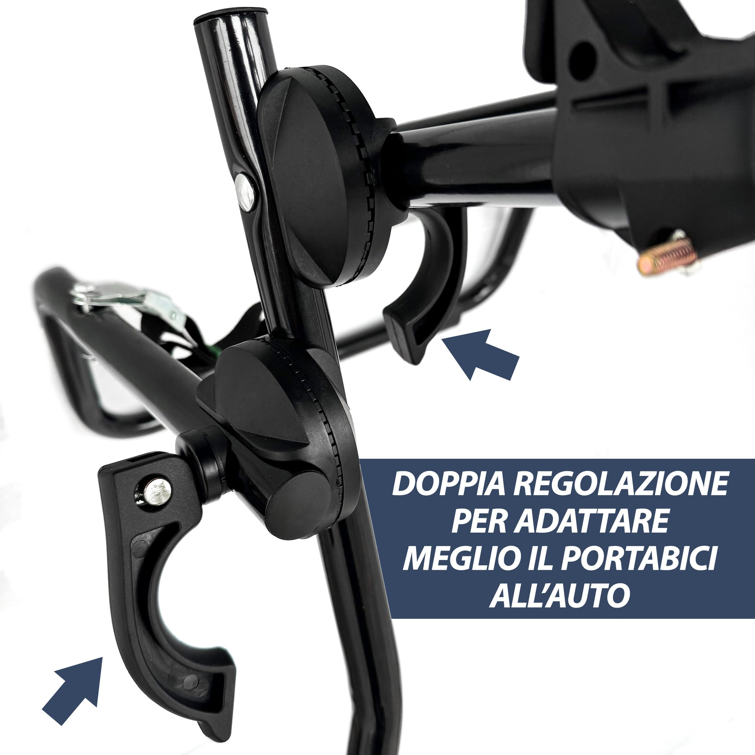 Auto Accessori Lupex LS98 Portabici Universale per Posteriore Auto | Fino a 2 Bici Peso Max Fino a 55 kg | Prodotto Omologato e Certificato