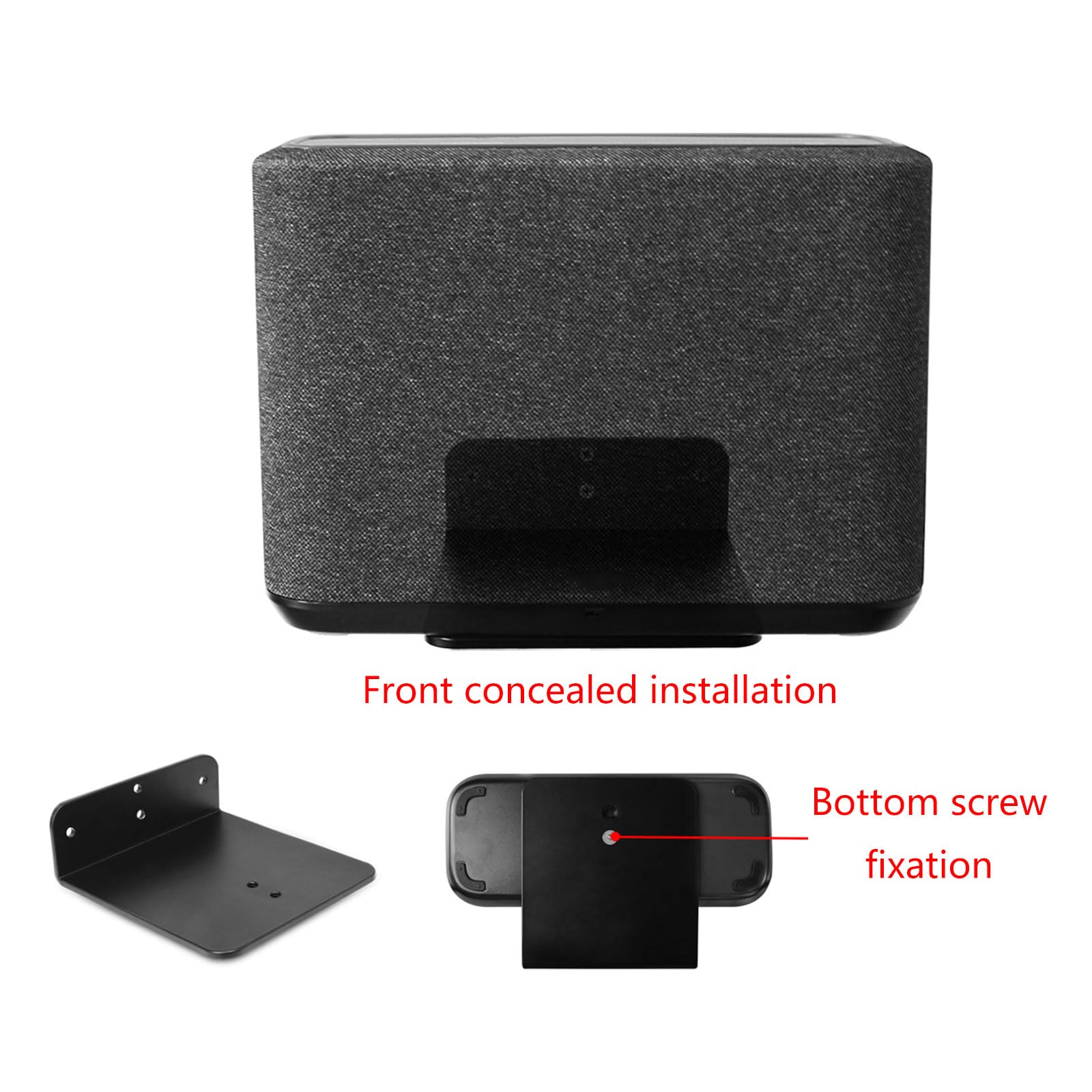 QMQJIA Metal Storage Rack Wall Mounted Stand Loudspeaker Stand for Home 250/350 Household Bracket