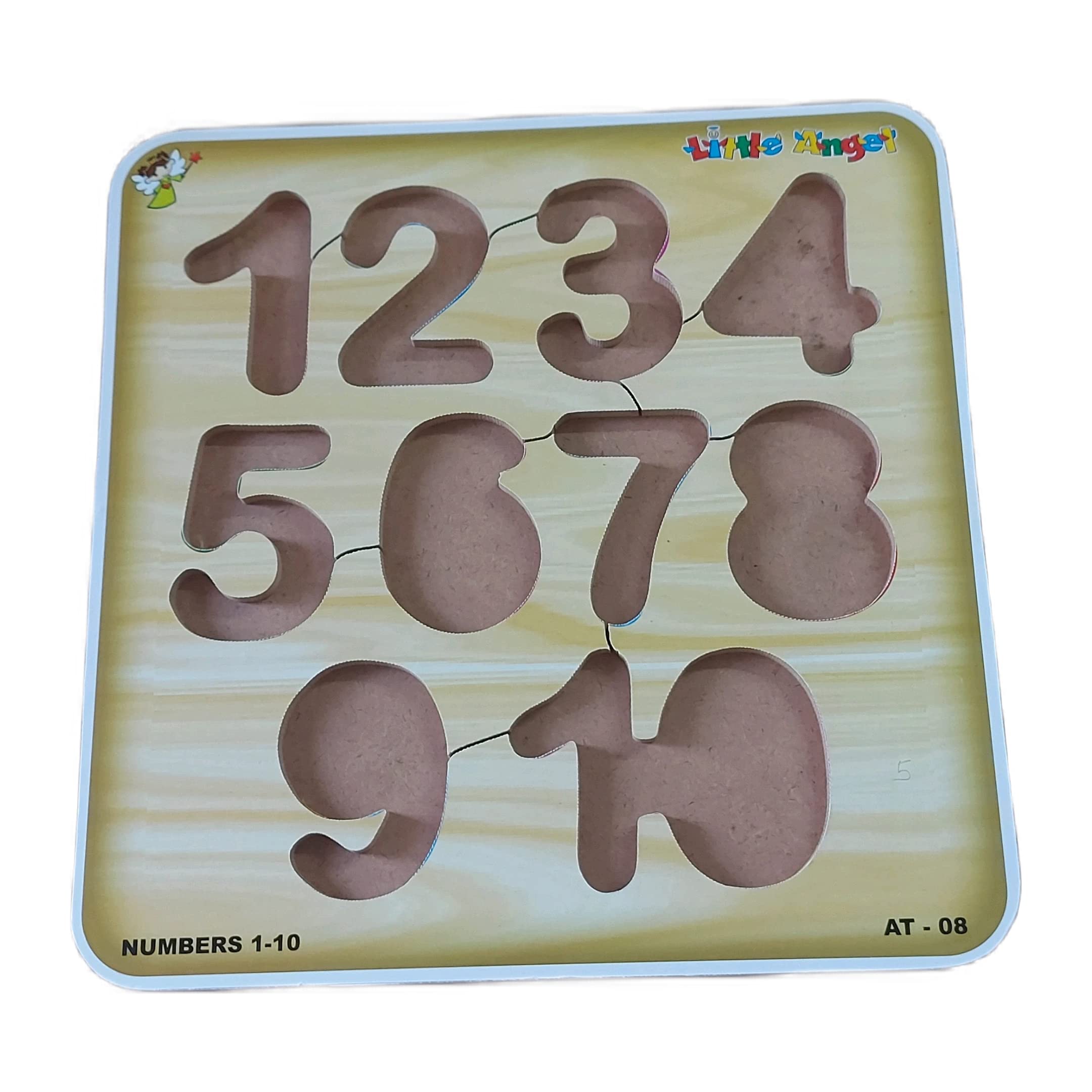 タロウページ Wooden A to Z Turtle Alphabets Puzzle Board and 1 to 10 Number