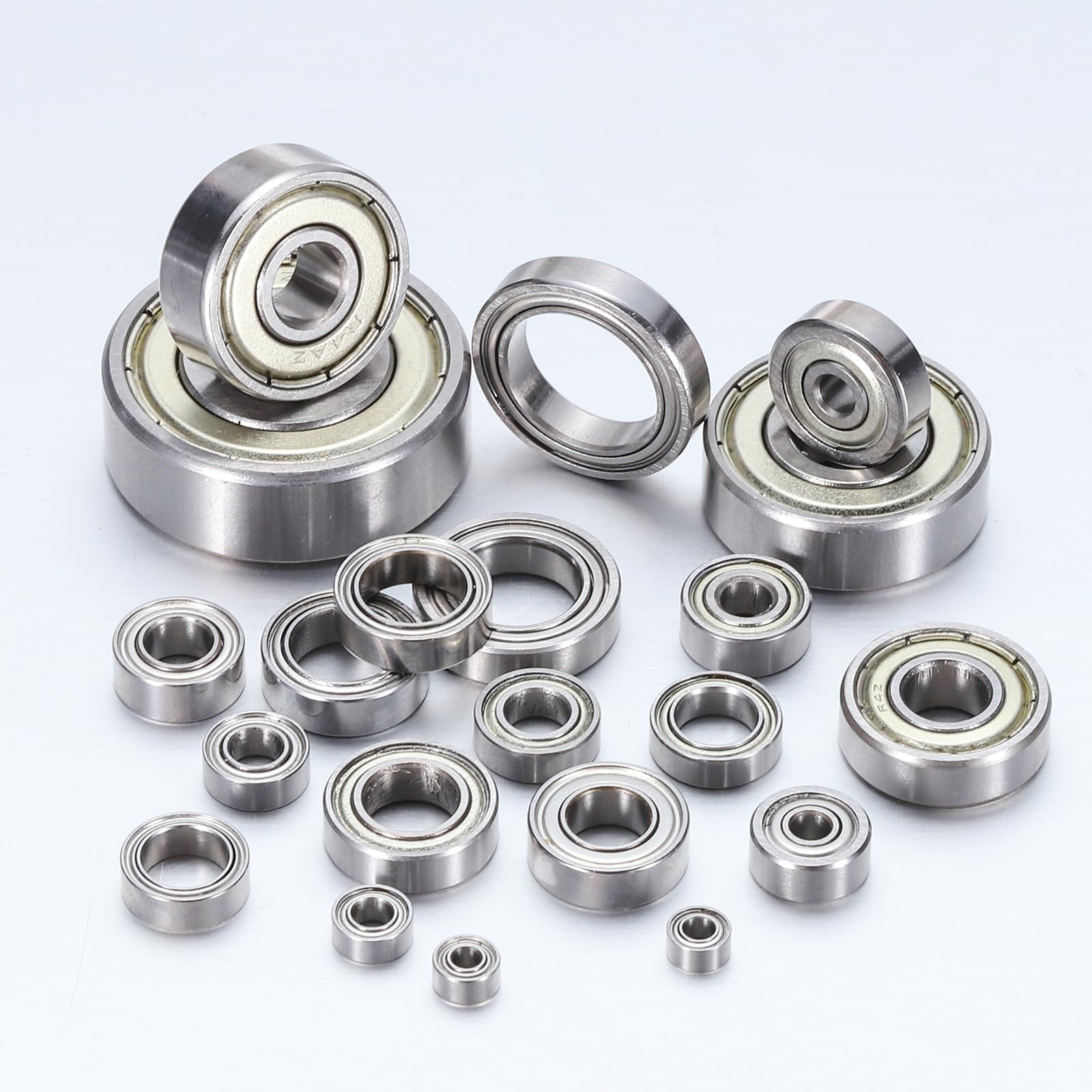 QUARKZMAN 8 sztuk MR128Zz sztywne łożyska kulkowe Z2 8 x 12 x 3.5mm stal wysokowęglowa chromowane łożysko podwójne ekranowane metalowe precyzyjne łożyska, P0 (Abec 1)