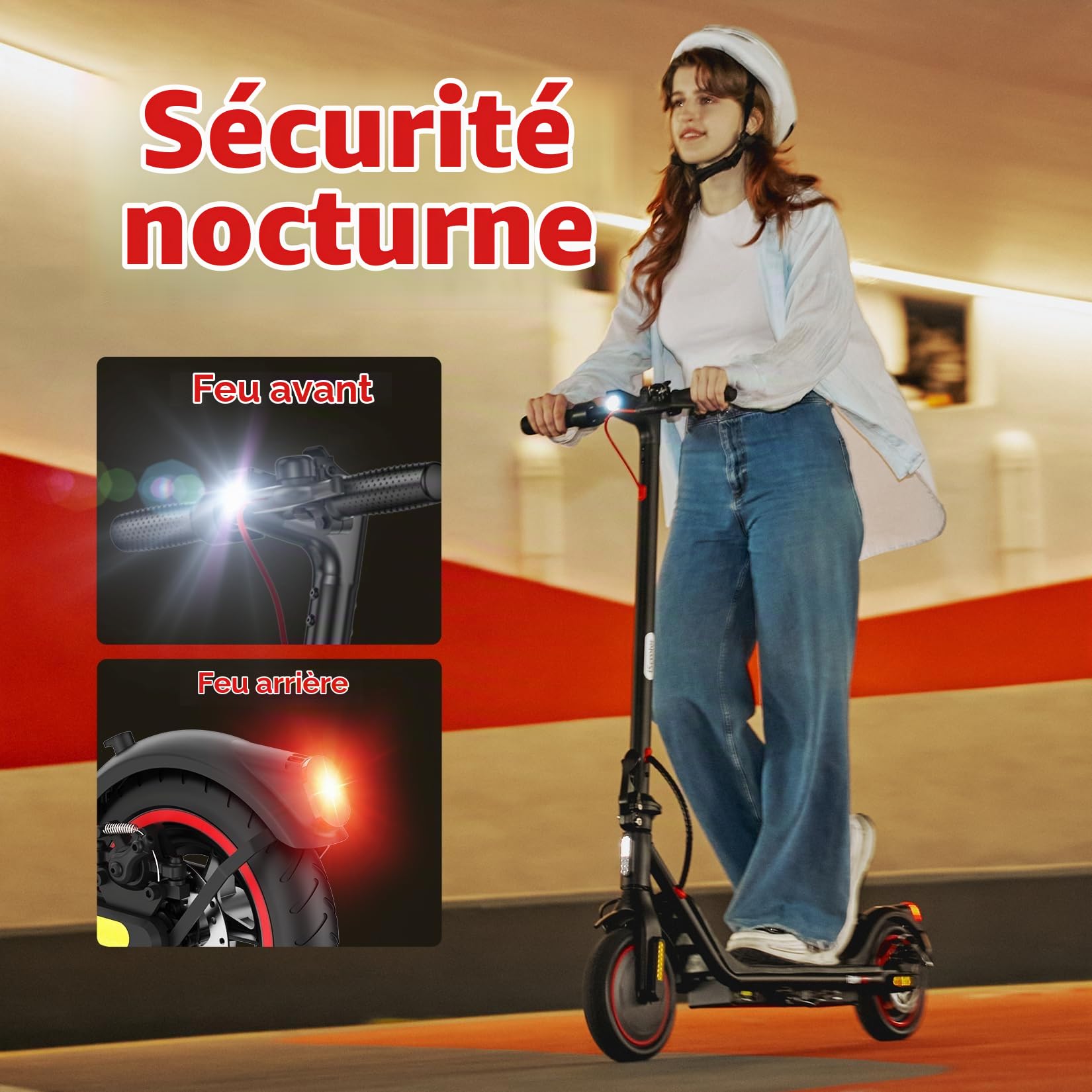 iScooter 8.5" Trottinette Électrique, 500W Moteur, Vitesse Max 25 KM/H, Klaxon, Sonnette, App, Double Freinage, Pliable, Charge 120 kg, Poids Net 13 kg, pour Adolescents et Adultes