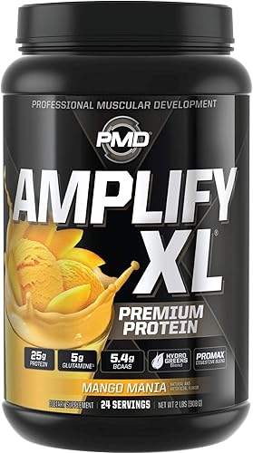 Miniatura 10 de PMD Sports Amplify XL Premium Suplemento de proteína de suero Hydro Greens Blend - Matriz de proteína de glutamina y suero con superalimento para