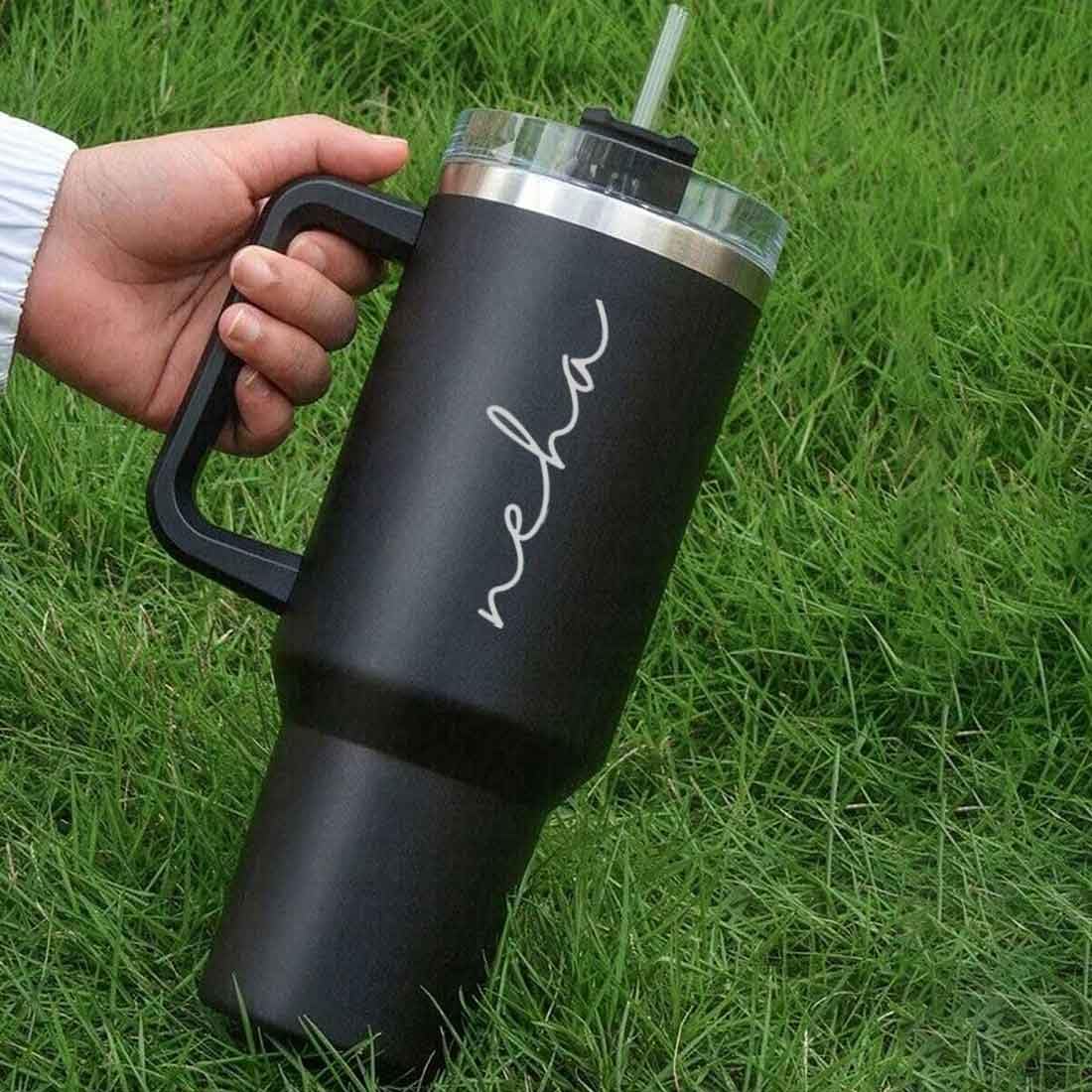 Nutcase Custom Coffee Tumbler with Lid and Straw Large Size Insulated Travel Mug 1200ml 3