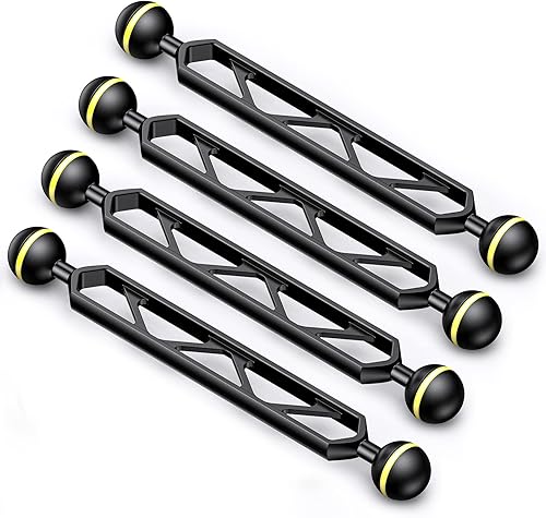 Miniatura 19 de Seafrogs - Brazo de cámara de buceo subacuático de 1 pulgada, abrazadera de bola submarina estándar negra para sistema de luz de fotografía