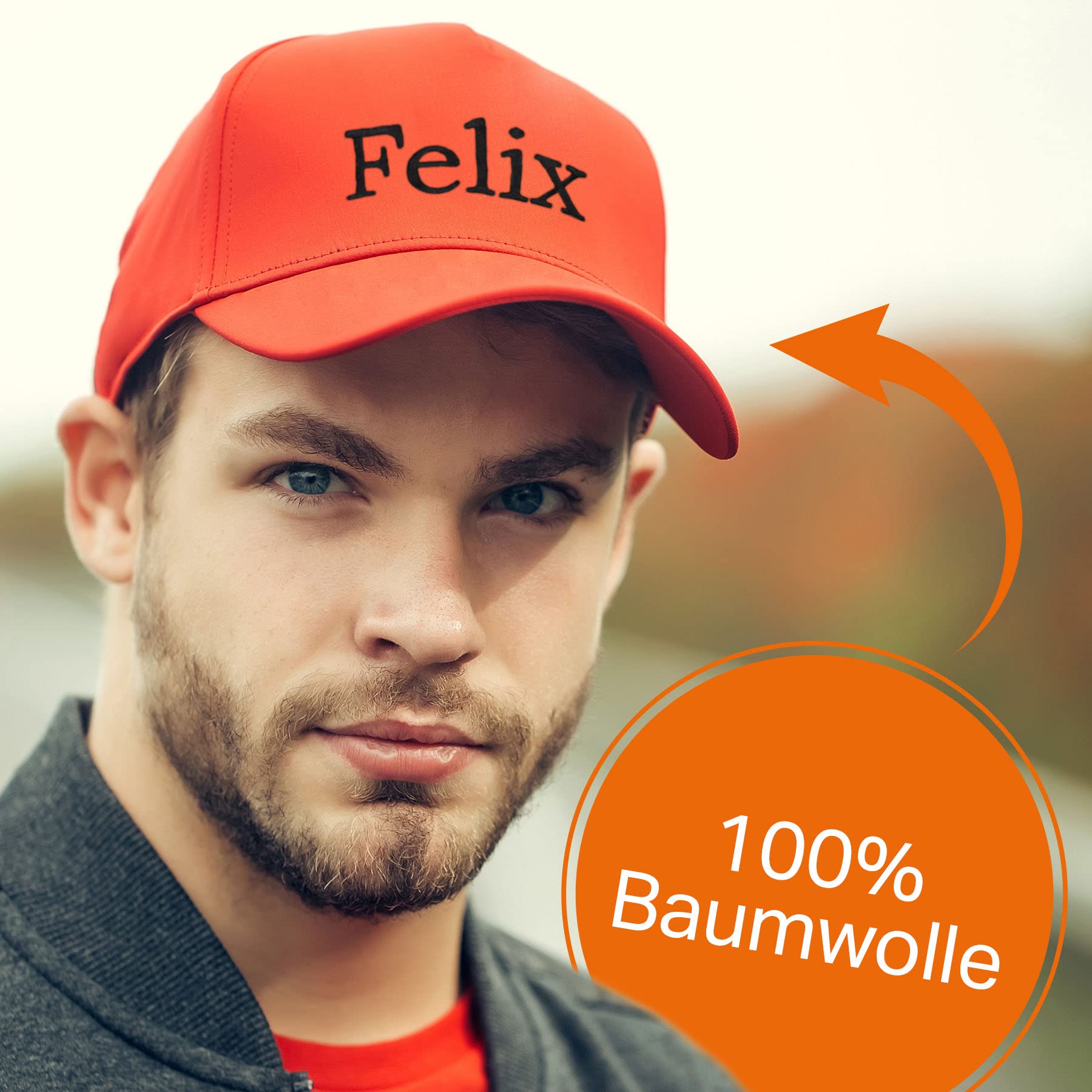 Deitert Kappe, Basecap mit Namen oder Wunschtext individuell Bestickt - über 20 Farben zur Auswahl - für Damen und Herren