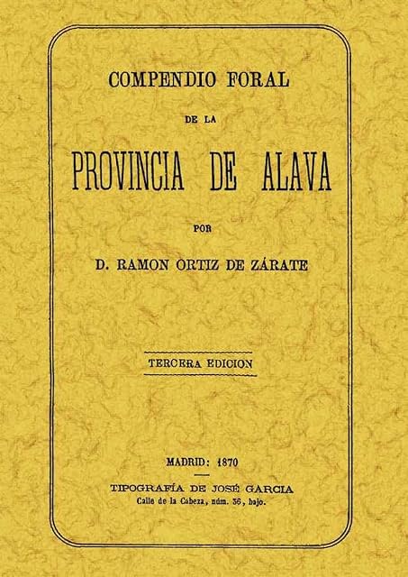Portada de Compendio Foral de la Provincia de Alava