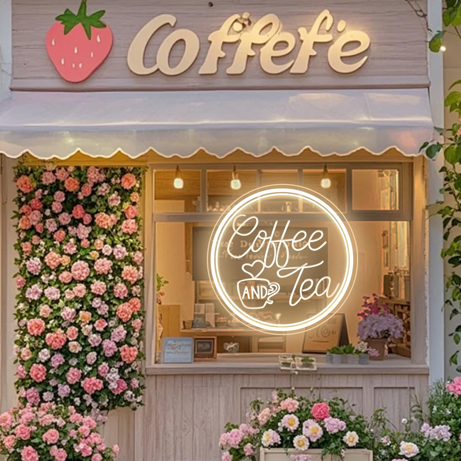 Panneau néon USB LED café thé décoration café chocolat chaud