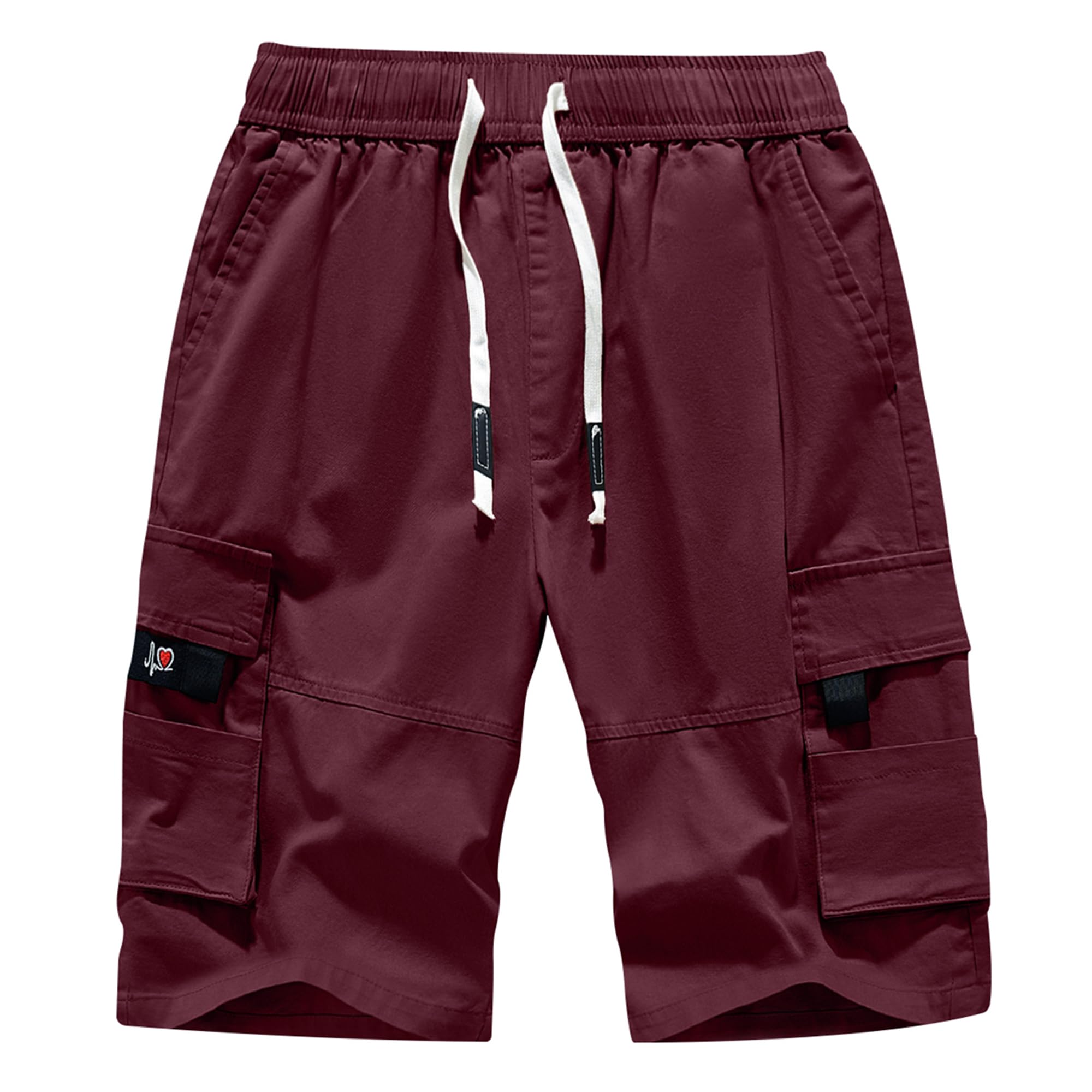 Aptro Mens Shorts Cargo Combat Casual Cotton Elastic Waist Shorts with Multi Pockets Summer Workwear CG01