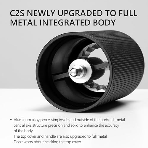 Miniatura 2 de TIMEMORE Molinillo de café manual Chestnut C2S, fresas cónicas de acero inoxidable CNC, ajuste interno ajustable, posicionamiento de doble