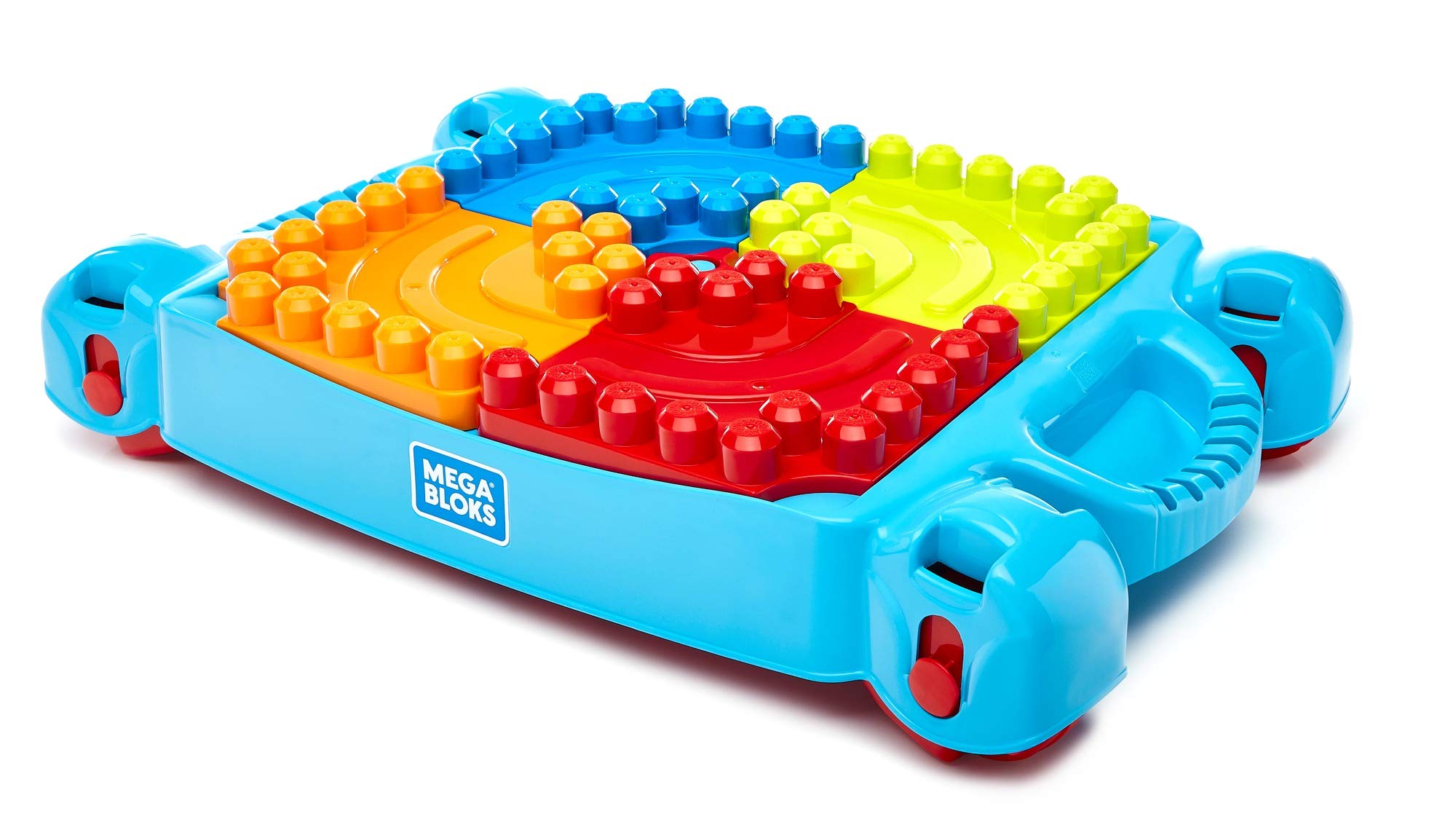 MEGA BLOKS Bauset - Spielend leicht Logik und Zahlen lernen - Spieltisch zum Fördern der motorischen Fähigkeiten, Lernspielzeug für Kleinkinder, FGV05
