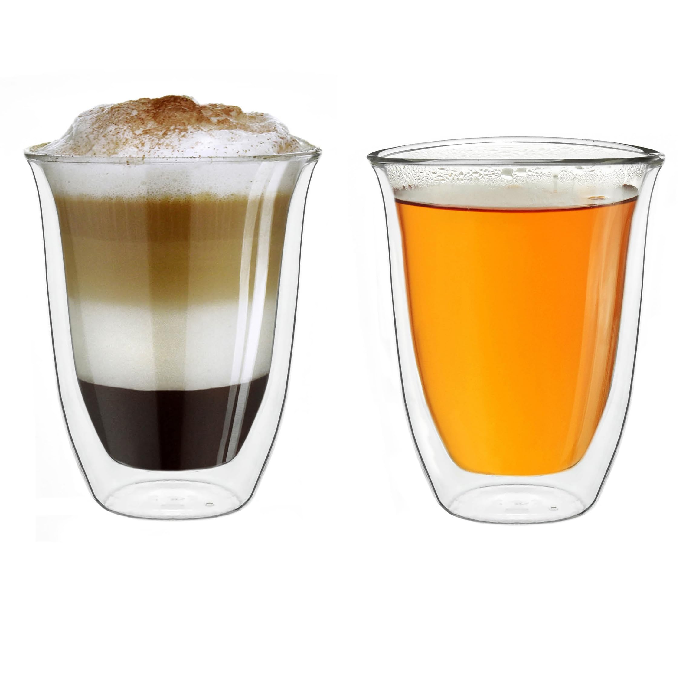 Bicchieri Da Latte, 240 Ml Resistenti Alla Temperatura - Tazze Da Caffete Alla Moda Tazze Da Caffe Per Bevande Calde Ideali Per Gelati Latte Espresso Cappuccino