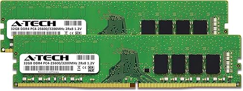 Miniatura 2 de A-Tech Kit de 64 GB (2 x 32 GB) RAM para ASRock B450M Pro4-F, B450Mac, B550M-HDV, B550M-ITXac, H410M-HDVM.2, H410M-HDVP2, H470M-HDV, TRX40 Creator