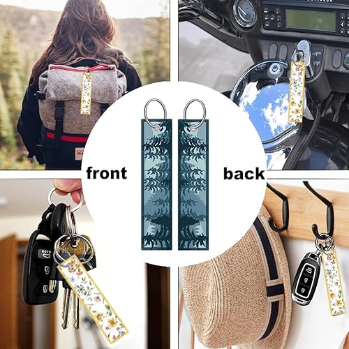 Miniatura 8 de 2 marcos de matrícula de bosque de montaña azul para mujer, marcos decorativos de auto de montaña azul para niñas, soporte natural para placa de