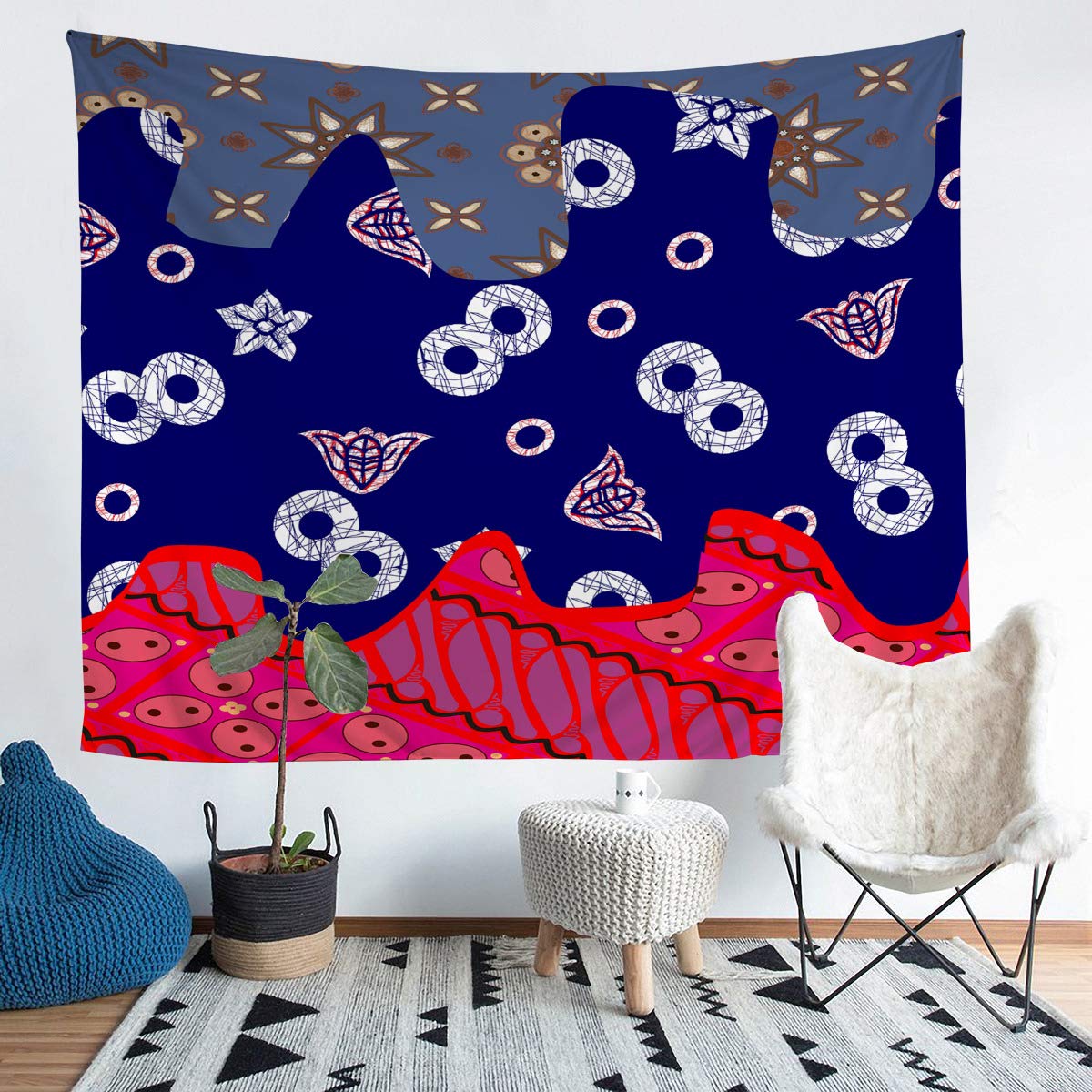 Royal Blue And Red Home Decor