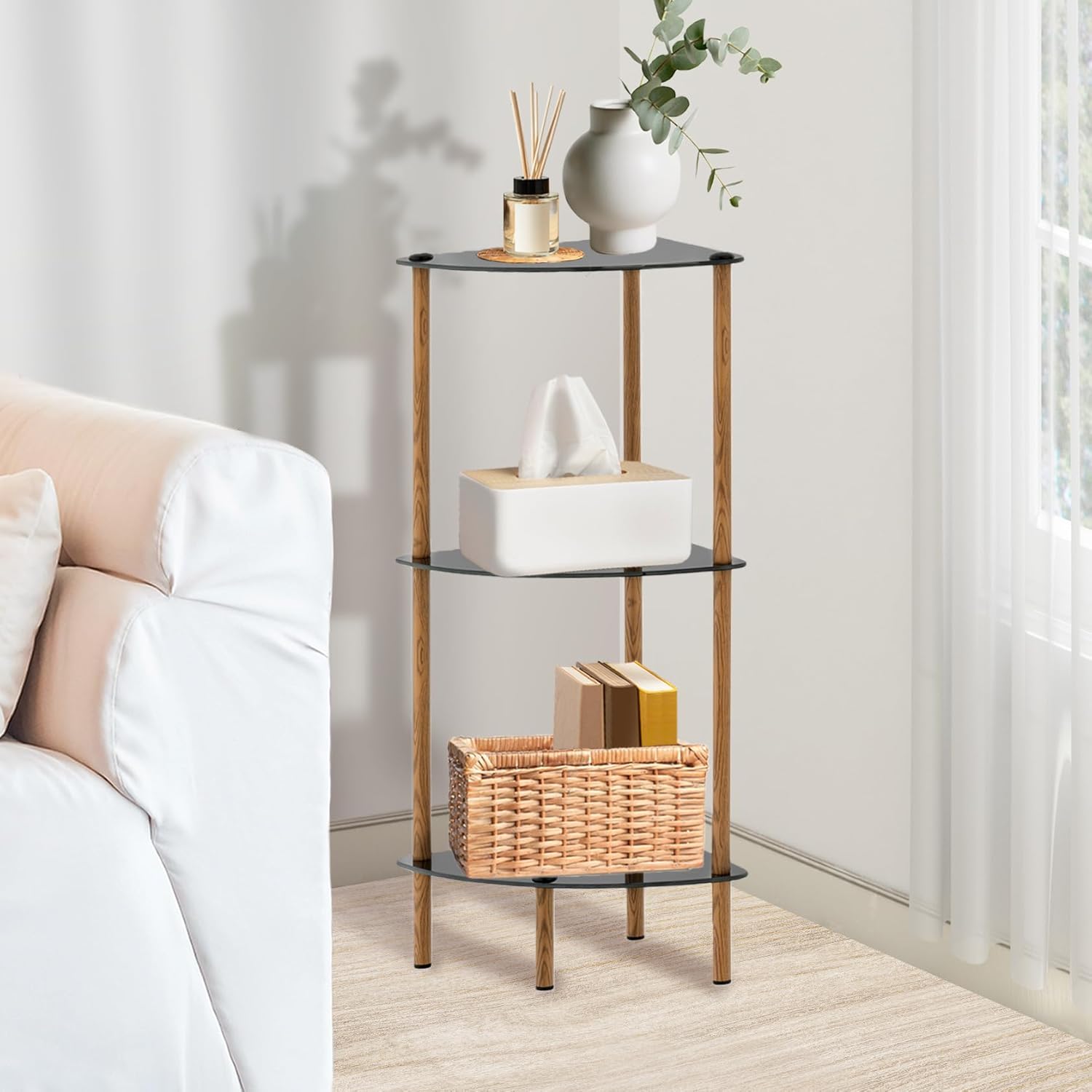 Amazon.com: ikloo 3-Tier Floor Storage Corner Display Rack, 3 Tier Open ...