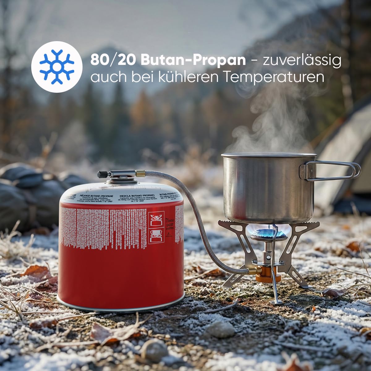 6x Butangas Kartuschen 500g, Schraubkartusche mit Butan/ Propan Gas 899 ml, Gaskartusche EN417, Ventilkartusche mit Schraubverschluss, Gas Kartusche mit Camping Gas, Gaskartuschen Schraubventil