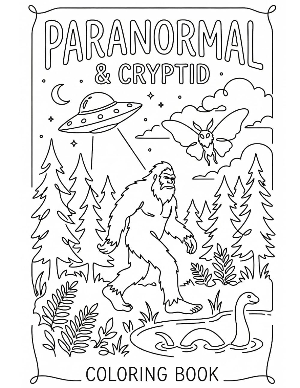 Paranormal and Cryptid Coloring Book