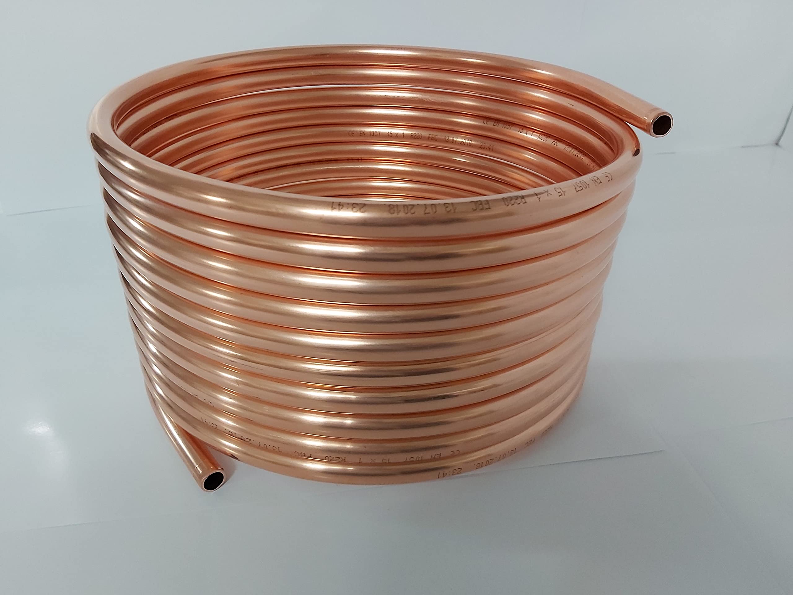 Spirale aus 10m Kupferrohr 15x1mm mit Außendurchmesser ca. 31cm (Kupferrohrspirale)