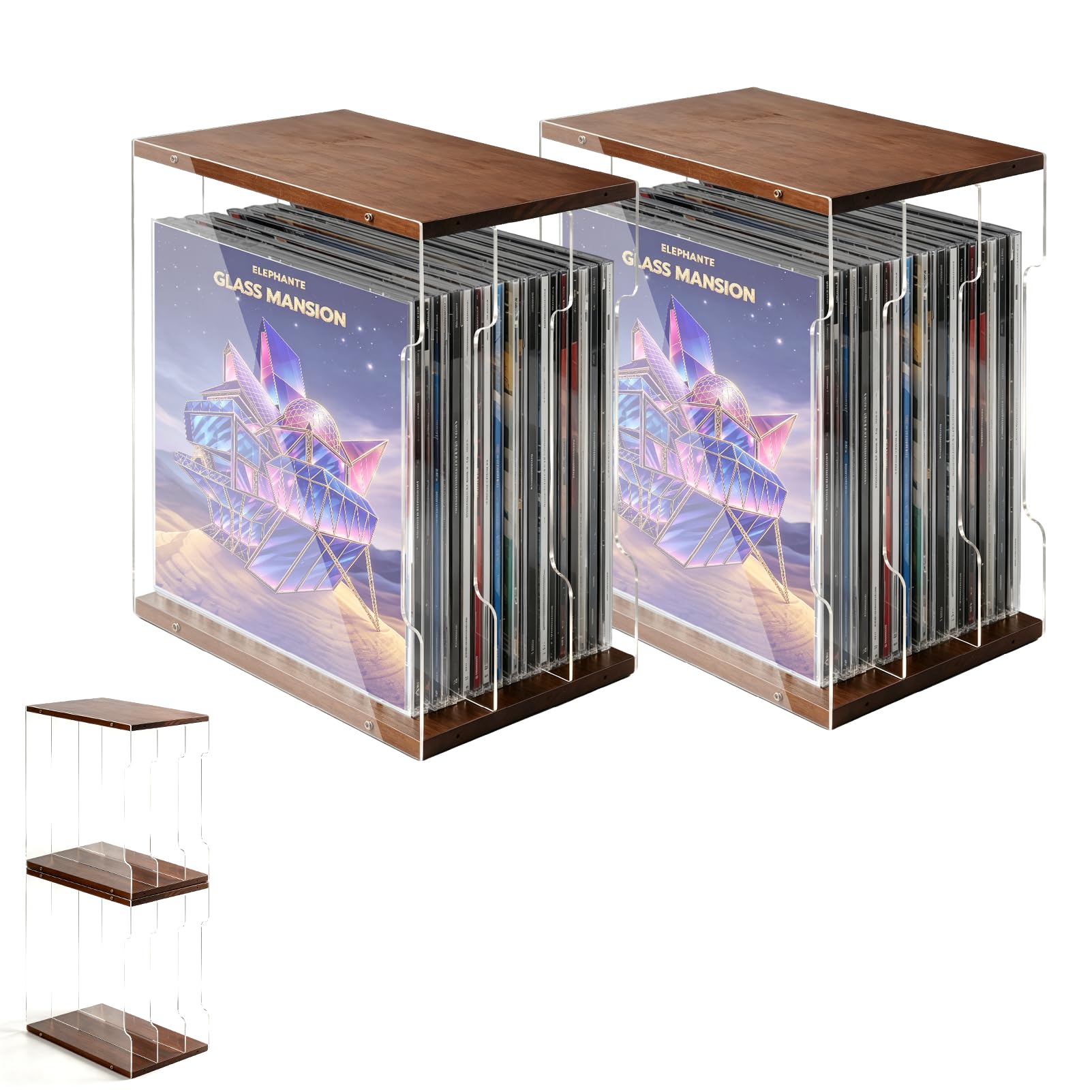 2 Packungen Schallplatten Aufbewahrung, für Musikzimmer & Wohnzimmer