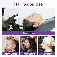 Vista 6 de TOROKOM 120 protectores faciales de ducha, protectores faciales transparentes para champú después de una cirugía, visera de ducha de cejas