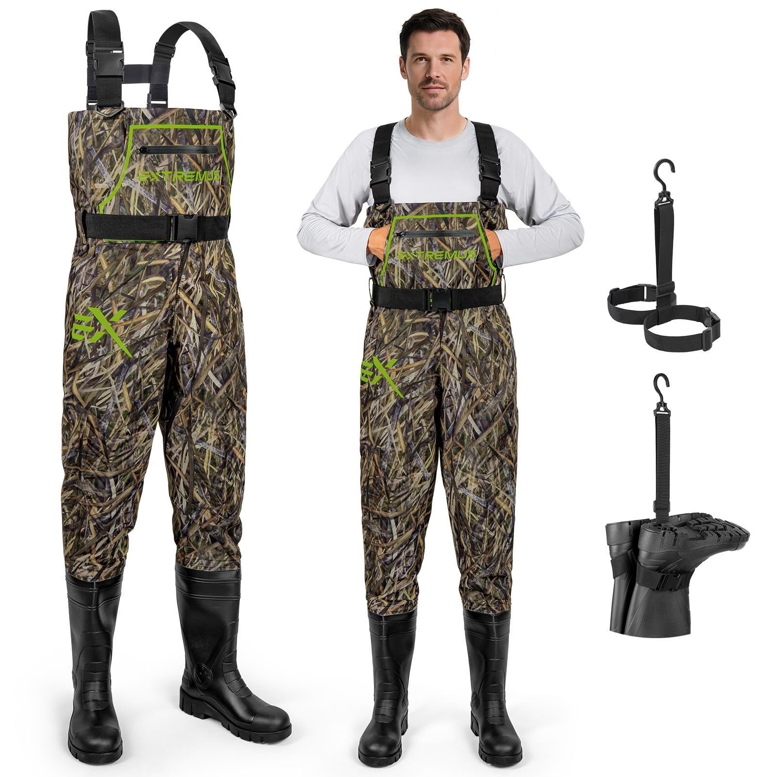 Extremus by KastKing MarshPro Fishing Waders for Men with Boots