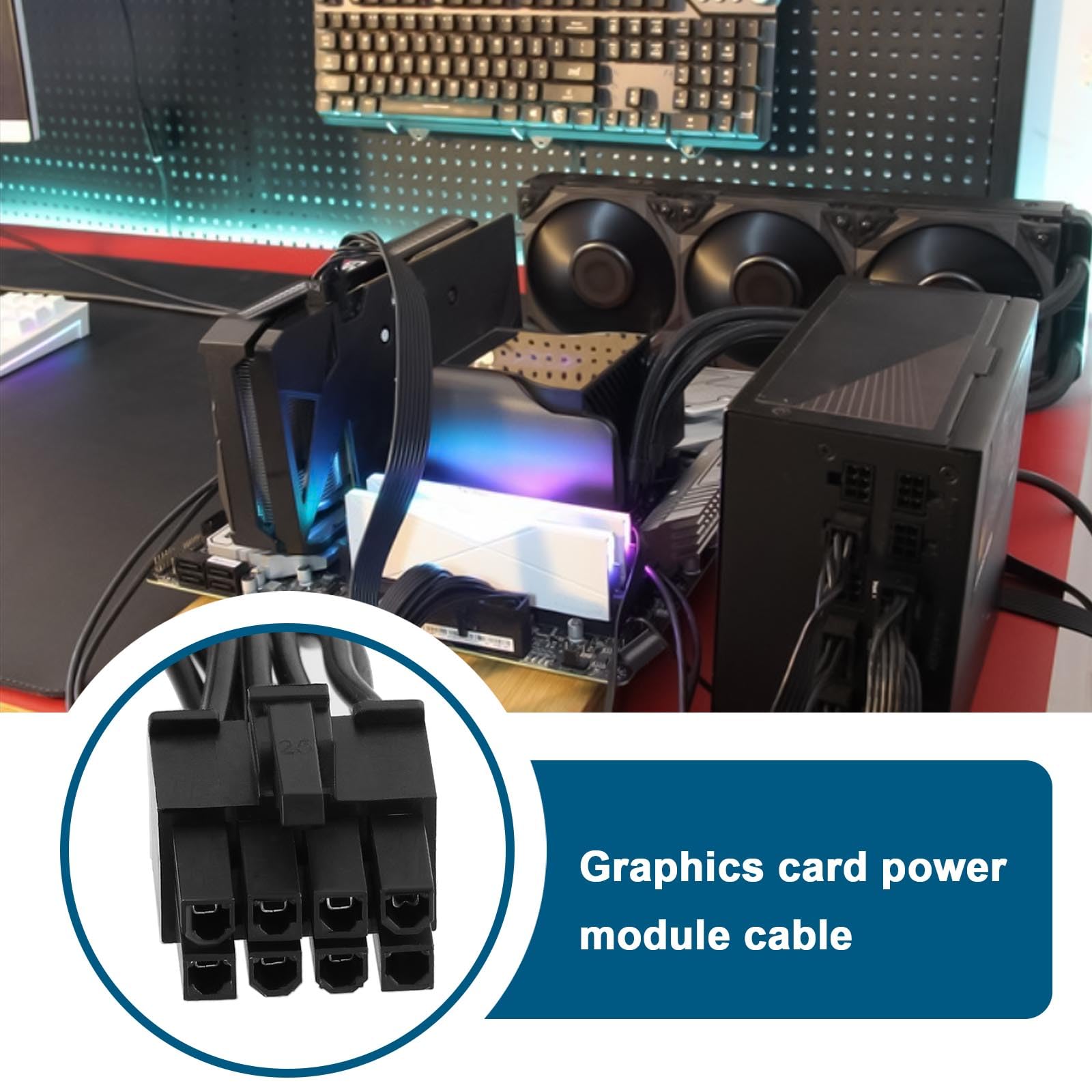 Cavo Alimentazione PCIe Modulare, Da 8 Pin A Doppio 8 Pin (6+2) Per Alimentatori Corsair RM X