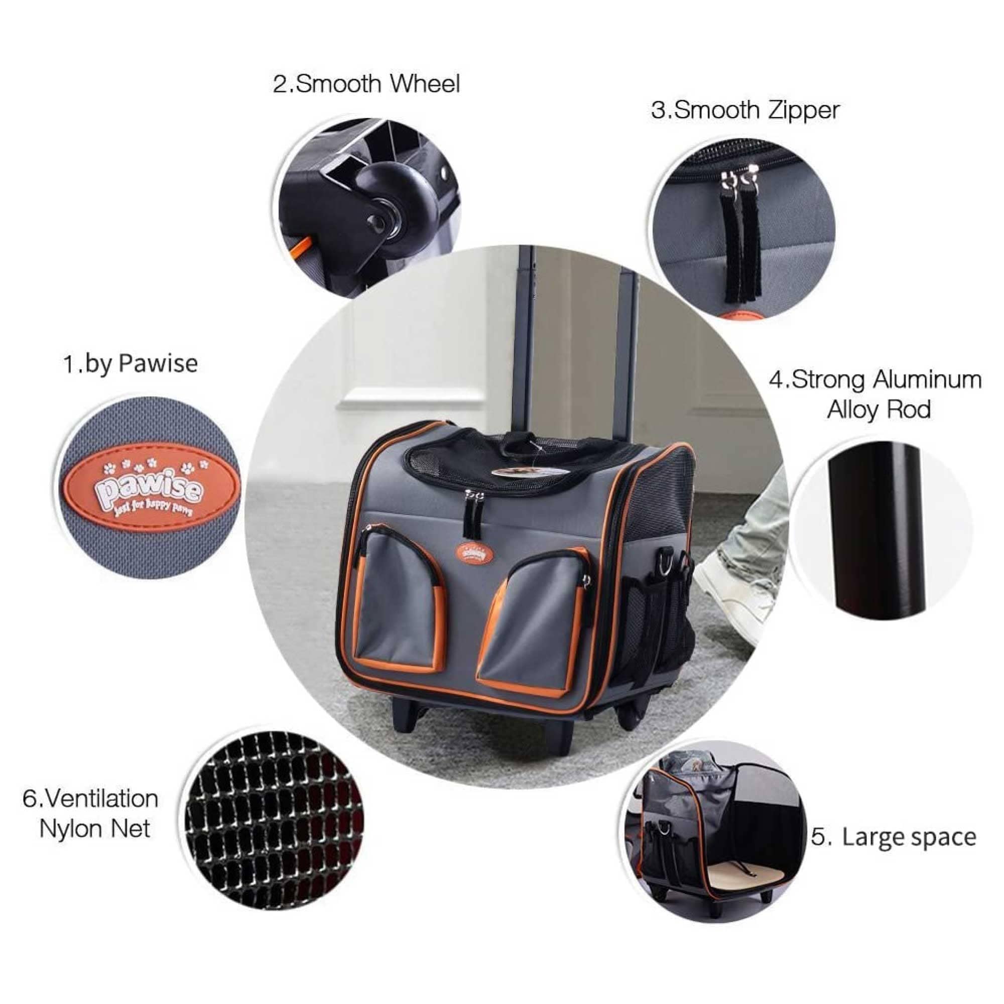 Pawise Troley para Transporte, 37 x 27 x 33 cm