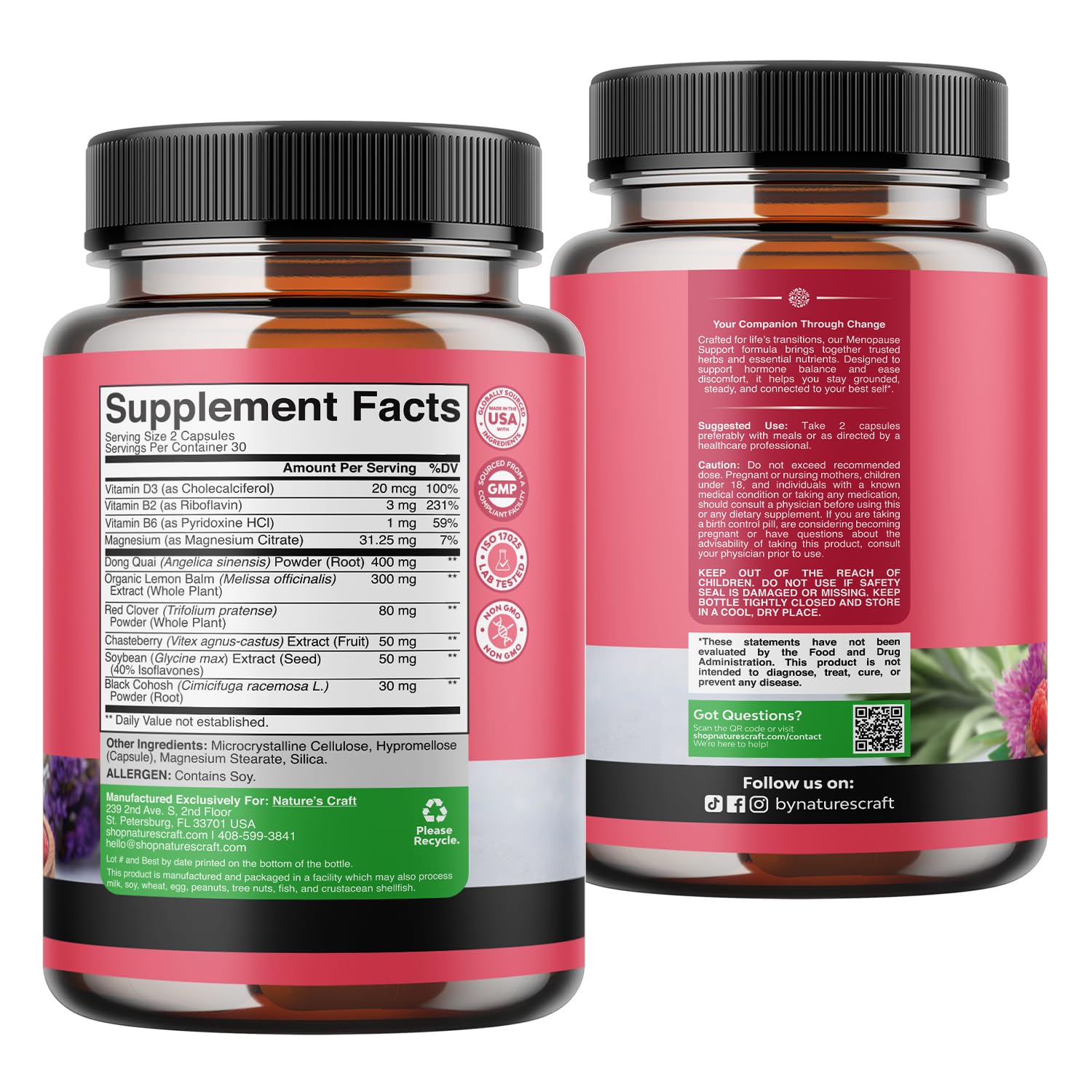 Menopause Supplements for Women w Black Cohosh for Hot Flashes - 60ct — Amazon image 8