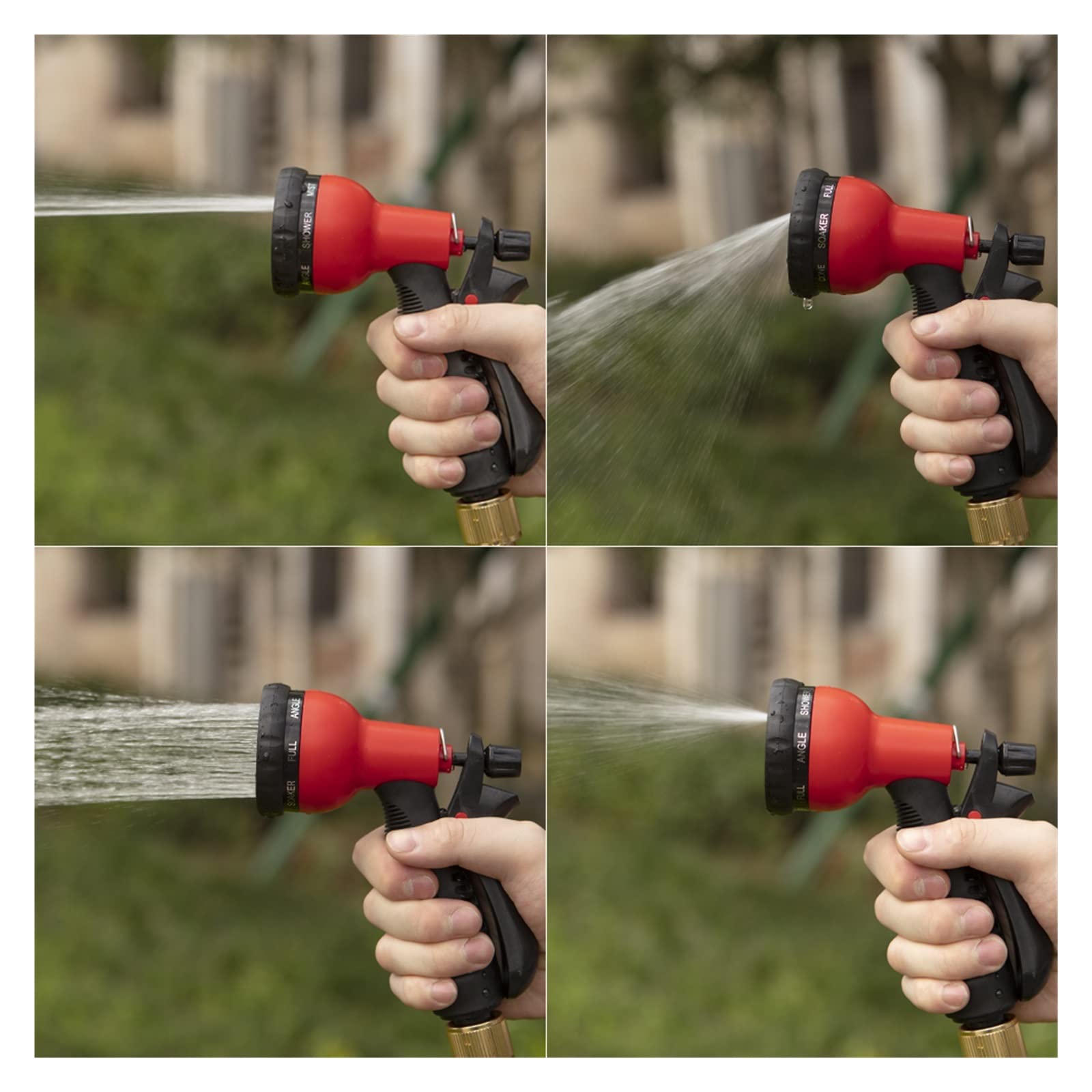 Tubo flessibile da giardino magico 'acqua espandibile acqua di collegamento in rame for pistola ad Circolazione Fluida(Red,17FT-5M)