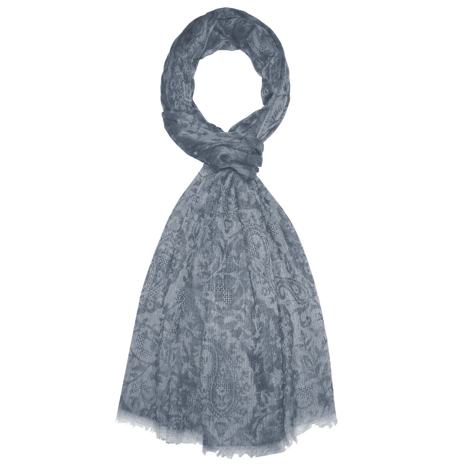 Lorenzo Cana Sciarpa da uomo elegante cashmere, colore grigio medio, 100% cashmere, tessuto jacquard, motivo cachemire, sciarpa da uomo, 7837011, grigio., 70 x 200 cm