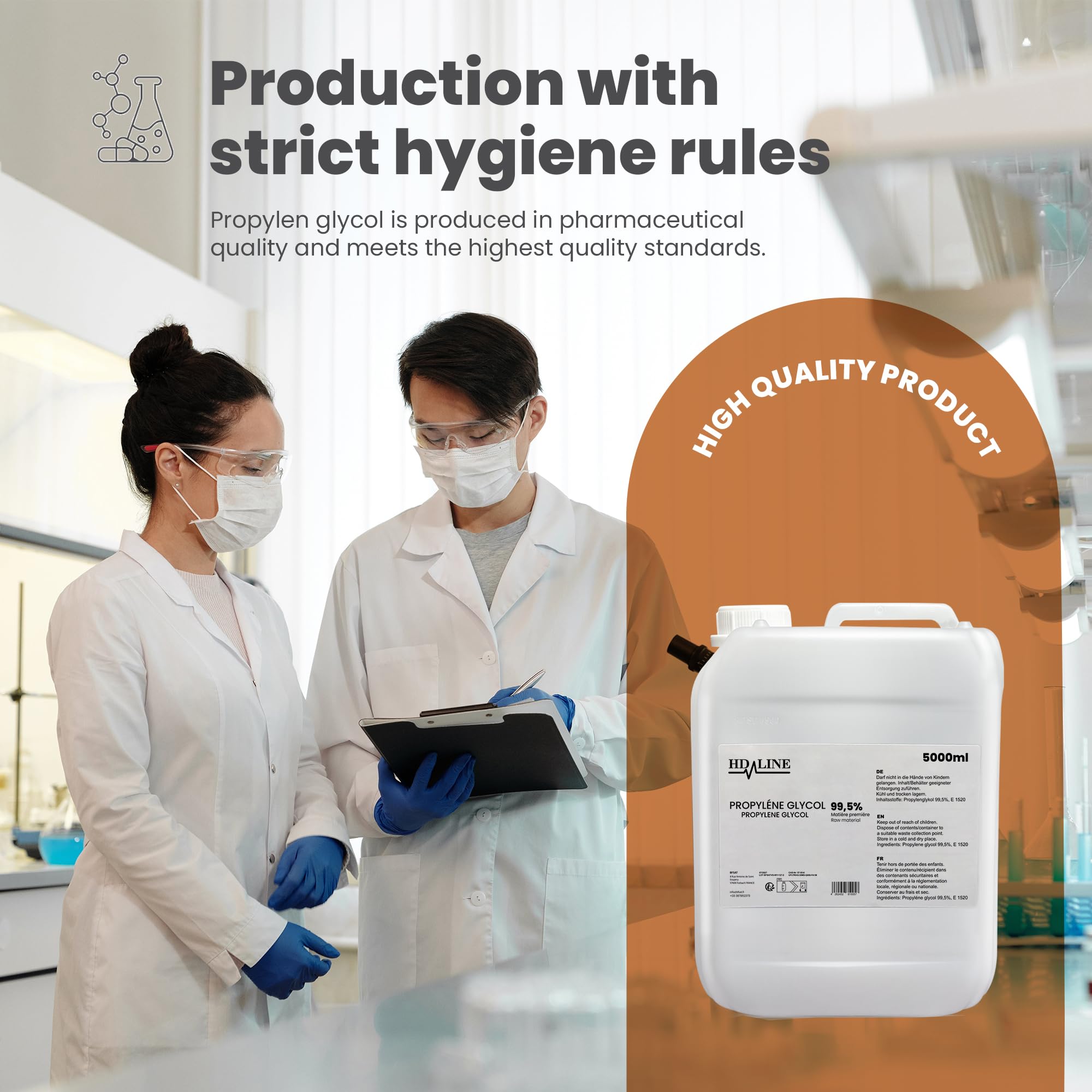 Glycérine Végétalienne LEYF - Qualité Pharmaceutique - 10 000 Ml - Au Quotidien