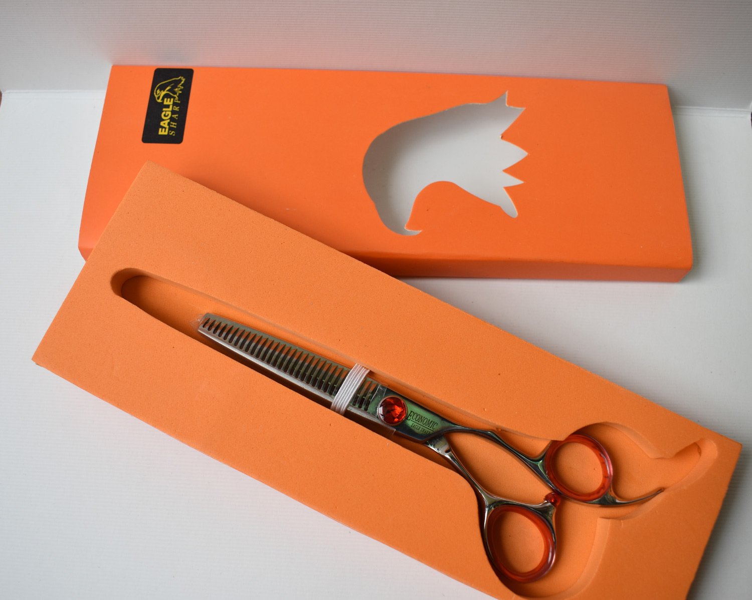 Professional Hair Cutting Scissors 6 inch thinning Scissors 30 Tooth Blender Convex Blade Comfort Handle Stainless Steel Hair Japanese Craft (6.0" Thinner)