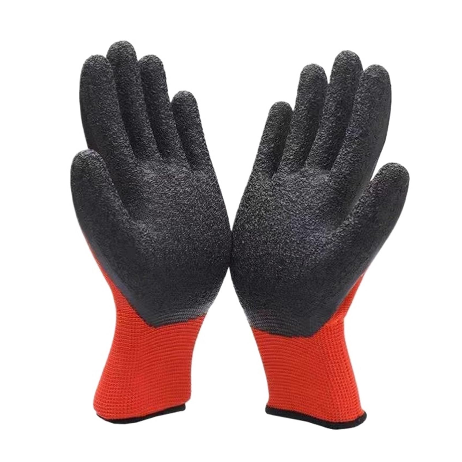 Flexible Latex Coated Gloves: Industrial-Grade & Odor-Free, For Auto Repair, Landscaping & Construction(30pairs,L)
