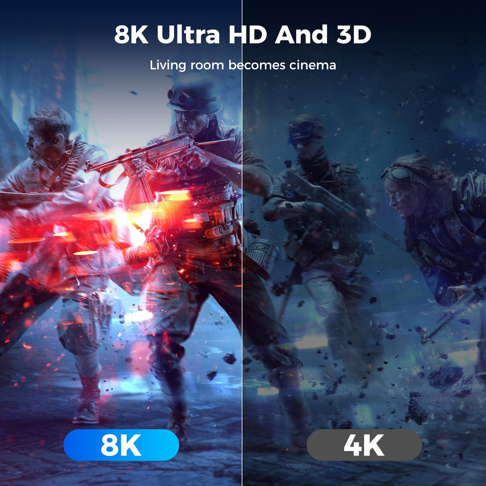 Kabel DisplayPort 2M, Display Port 1.4, Kabel DP Obsługa 8K@60Hz, 4K@144Hz, 2K@240Hz, 32.4Gbps, HBR3 HDR, DSC 1.2, G-Sync FreeSync, Kabel Display 2.0 Lead dla Laptopa Gaming Monitor PC TV - Niebieski