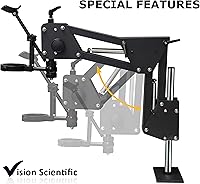 Vista 4 de Vision Scientific Microscopio multidireccional con zoom binocular VS-11E Ocular de campo ancho 10x Rango de zoom de 0.7X—4.5X, rango de aumento