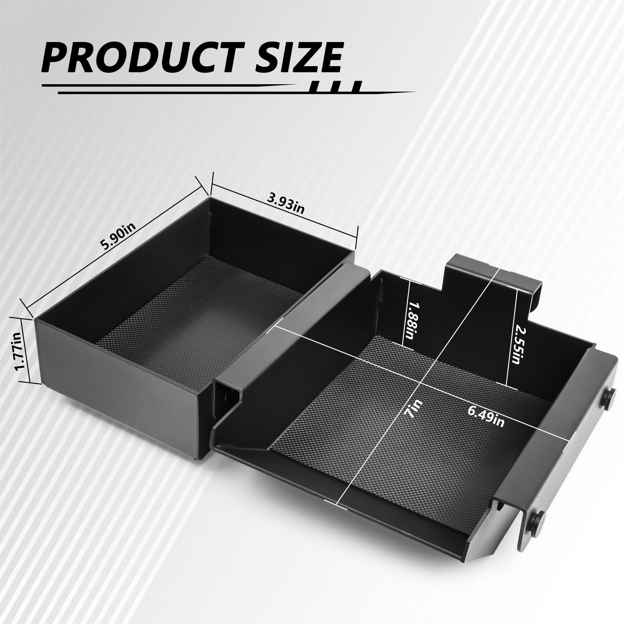 sukemichi Organizador de asiento delantero de coche para accesorios Jeep JL, bandeja de almacenamiento delantera debajo del asiento para Jeep Wrangler JL Gladiator JT 2018-2025, organizador de