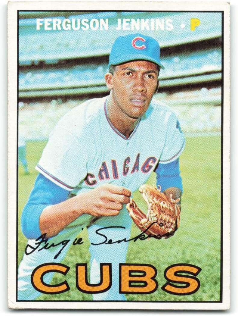 1967 Topps #333 Fergie Jenkins EX++ Excellent++ Chicago Cubs Baseball Trading Card