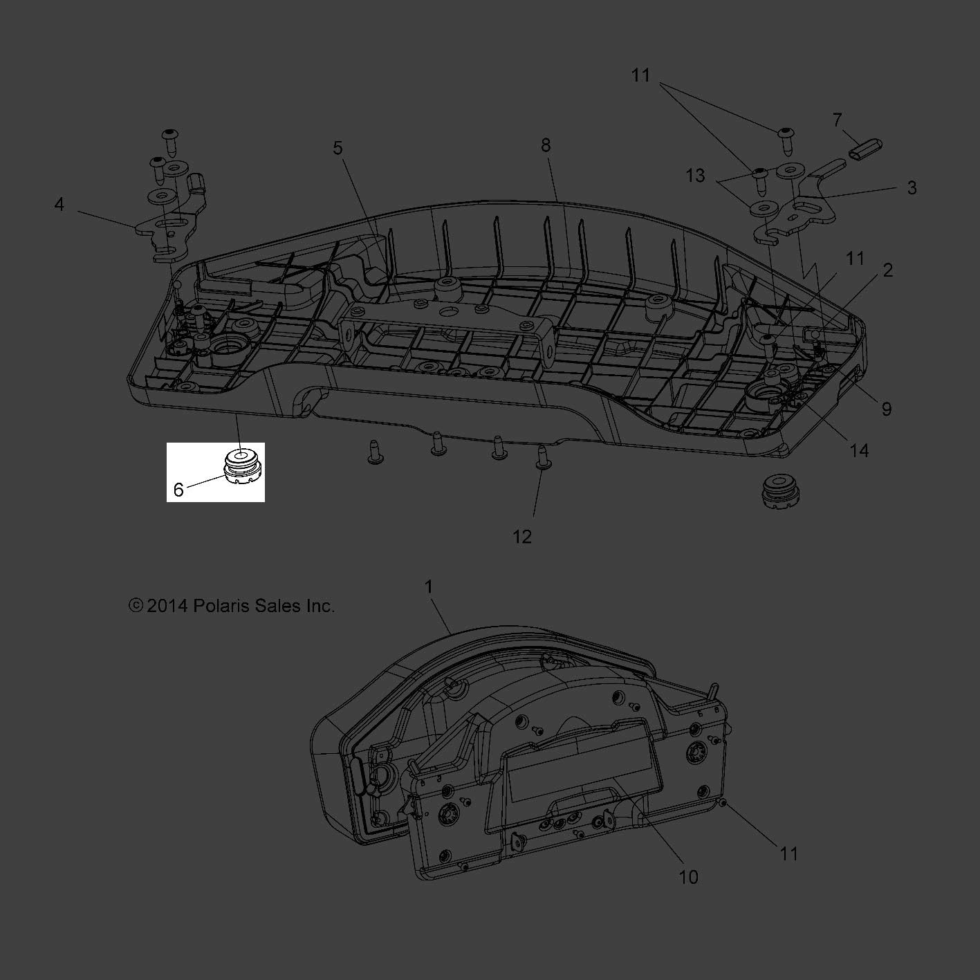 Polaris RZR Seat Latch Grommet, Genuine OEM Part 5412994