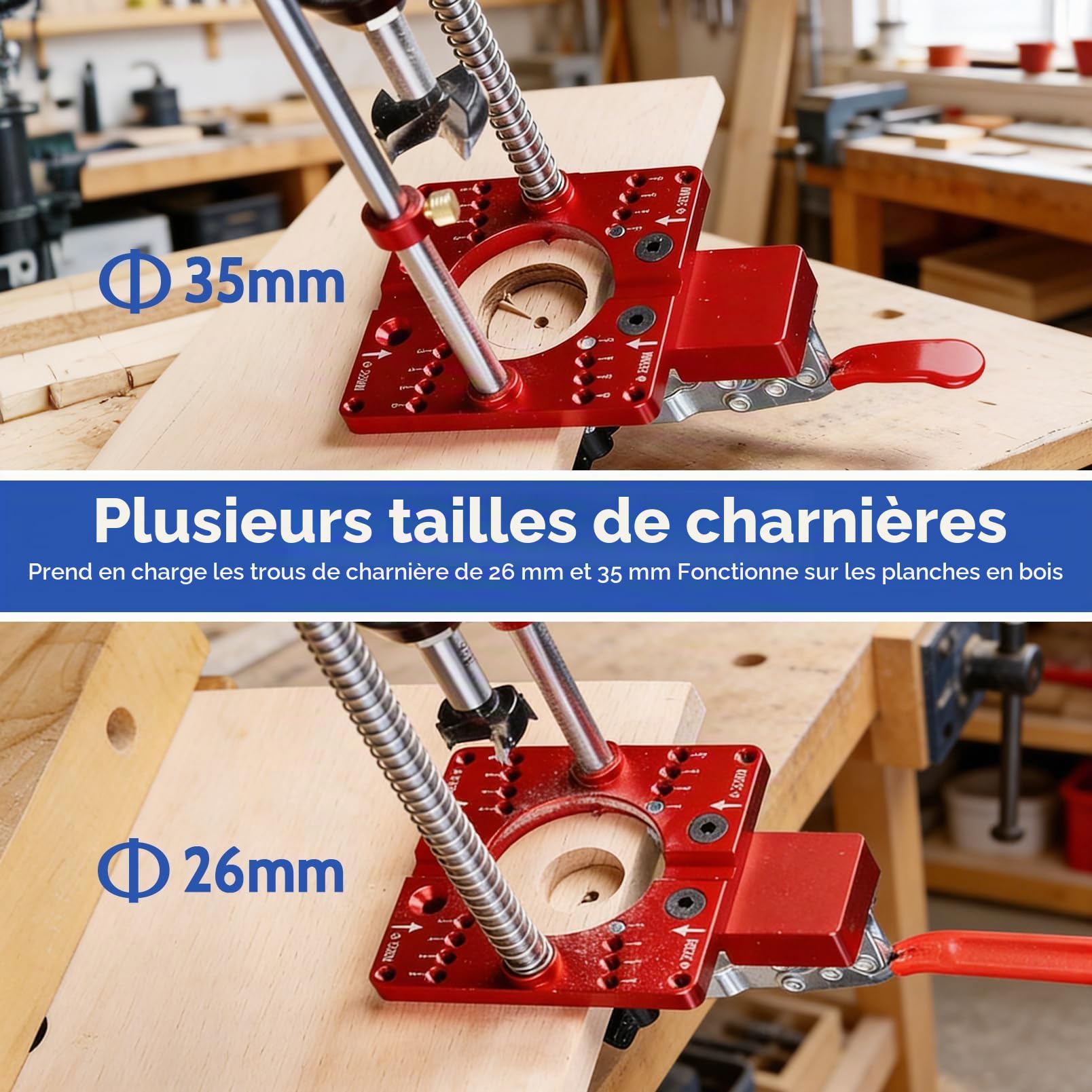Support de Forage et Support de Perceuse, Réglable Support de Forage | Dispositif de Perçage Portable pour Bois, Aide au Perçage Portable, Support de Perçage avec Mandrin pour Perçage Précis Dans