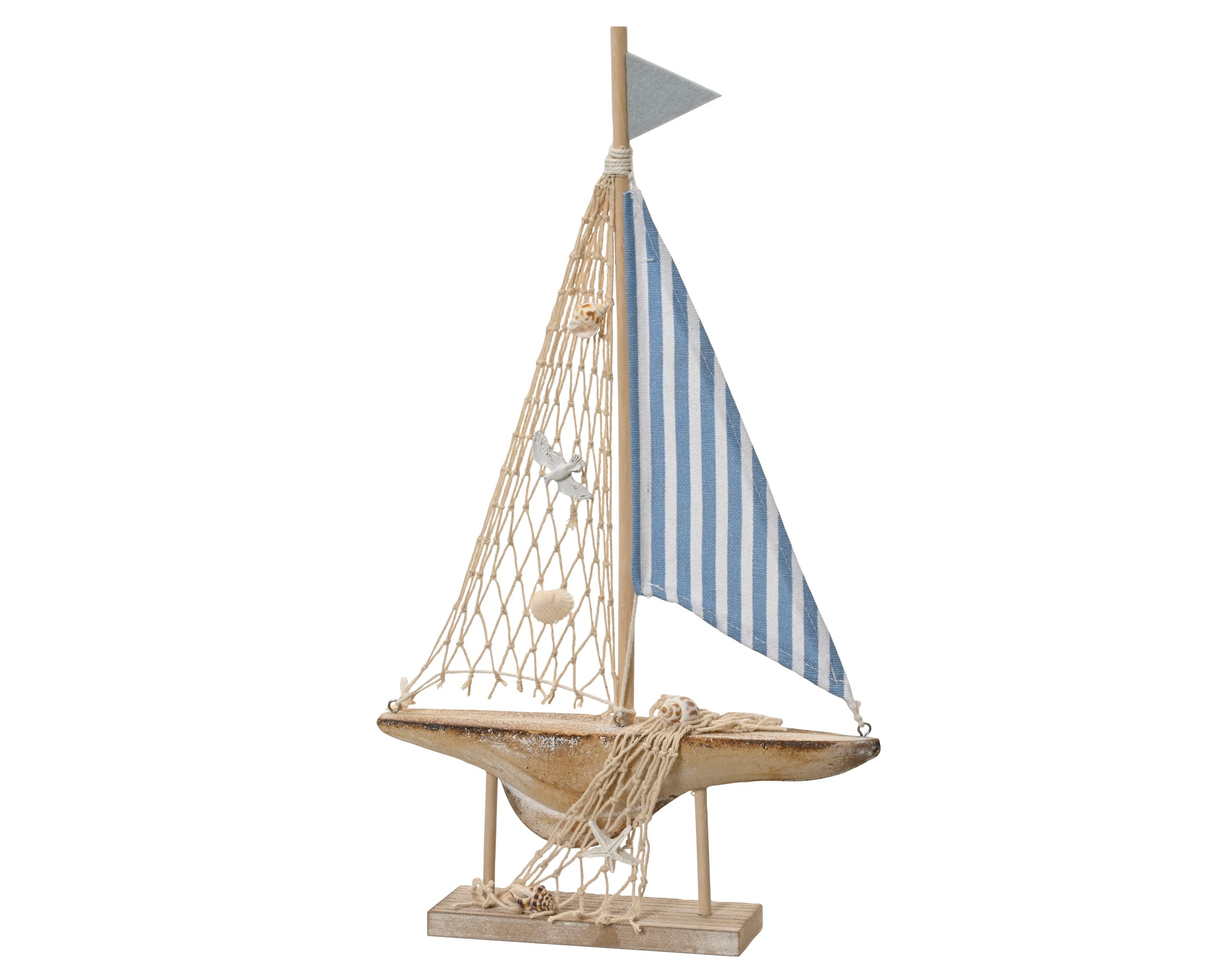 Décoration de table maritime voilier en bois pour intérieur maison esprit marin