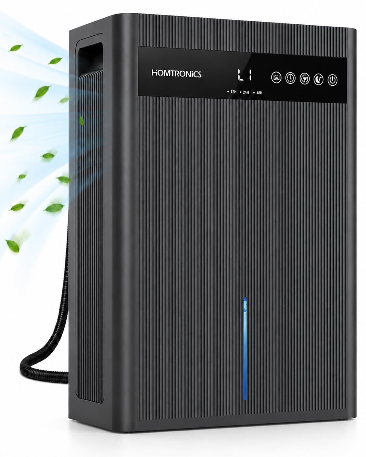 Homtronics 3000ml Energy Efficient Quite Dehumidifier for Bedroom(Silver)