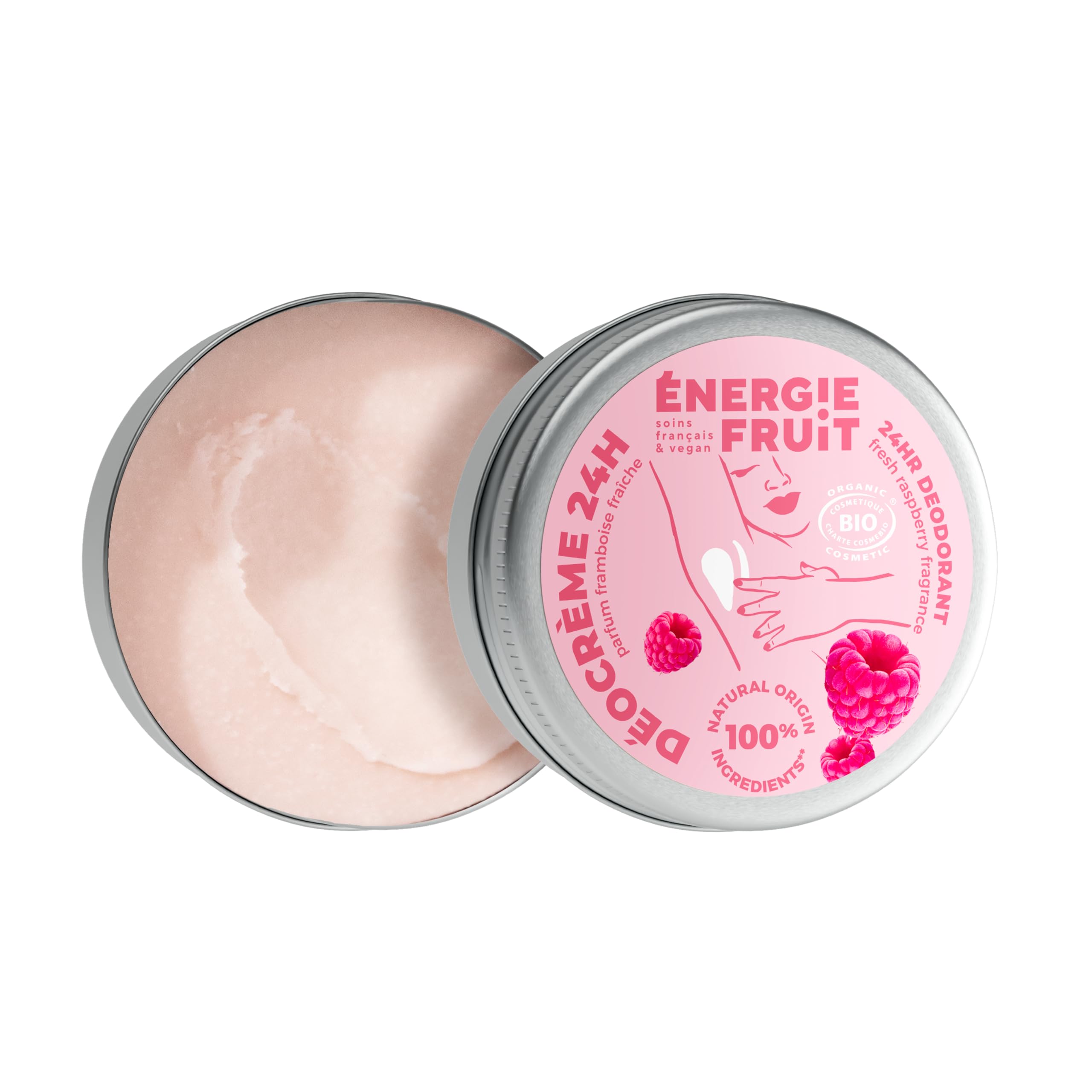 ENERGIE FRUIT | Deodorant Creme | Frischer Himbeerduft | Bio-zertifiziert von ECOCERT
