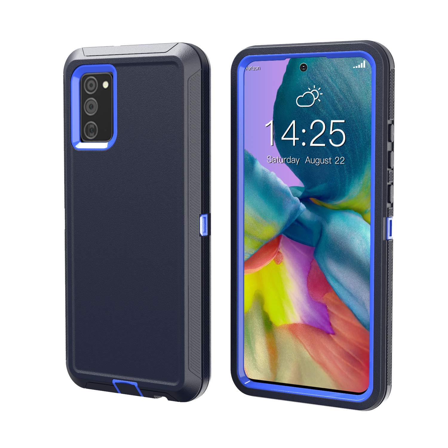 Samsung A02S Case,Galaxy A02S Case(2021) Drop Protection Rugged Heavy Duty Shockproof Dust Proof 3-Layer Durable Cover for Samsung Galaxy A02S (Dark Blue)