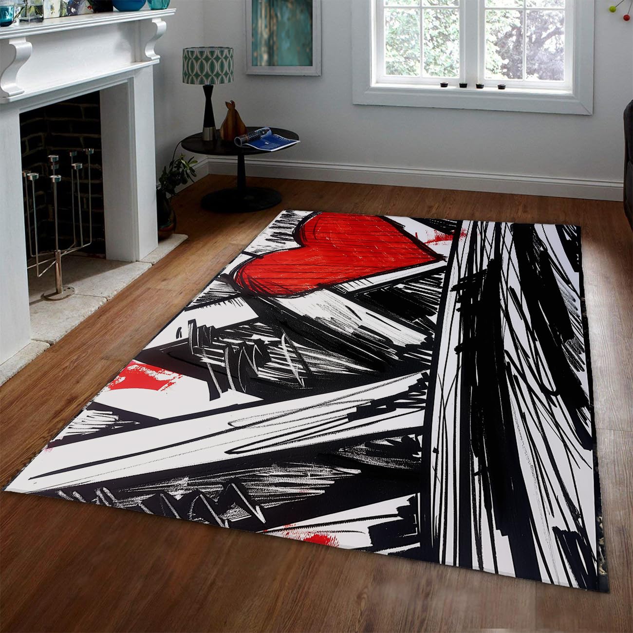 Tapis salon rectangulaire à poil bas non déchue pour un entretien sans effort