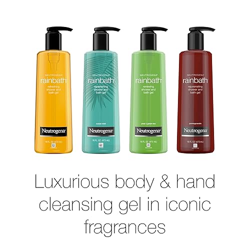 Miniatura 7 de Neutrogena Rainbath Gel de ducha y baño refrescante y limpiador, gel hidratante diario y de afeitado para piel suave, paquete de dos que incluye