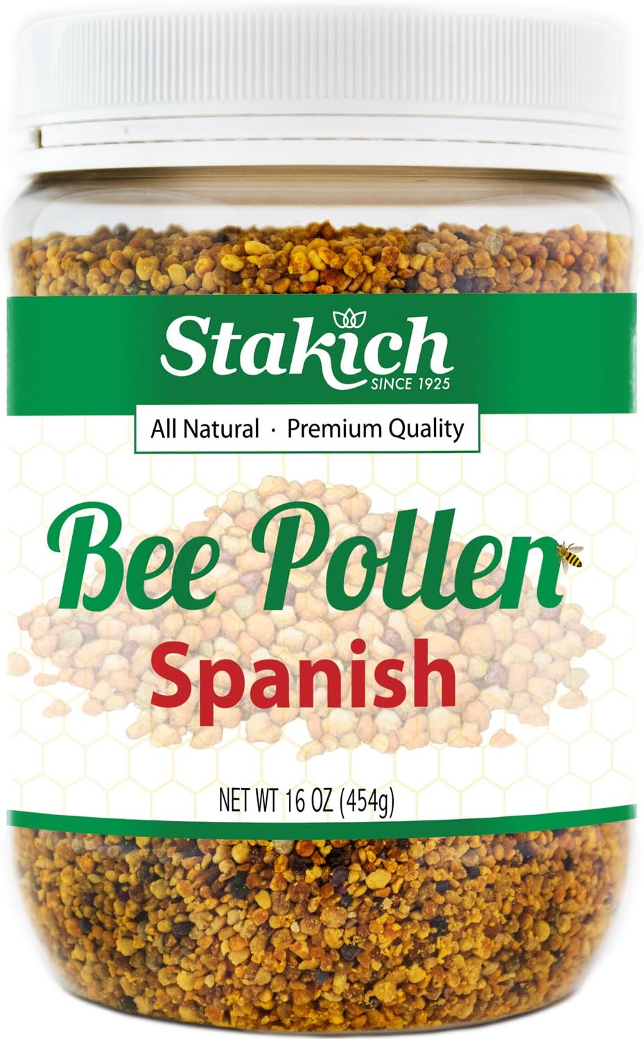 Stakich Natural Spanish Bee Pollen Granules, 0.5kg