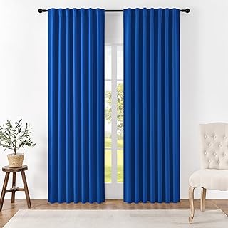 Joydeco 90 Inch Blackout Curtains for Bedroom, Thermal Insulated Black Out Curtains, Room Darkening