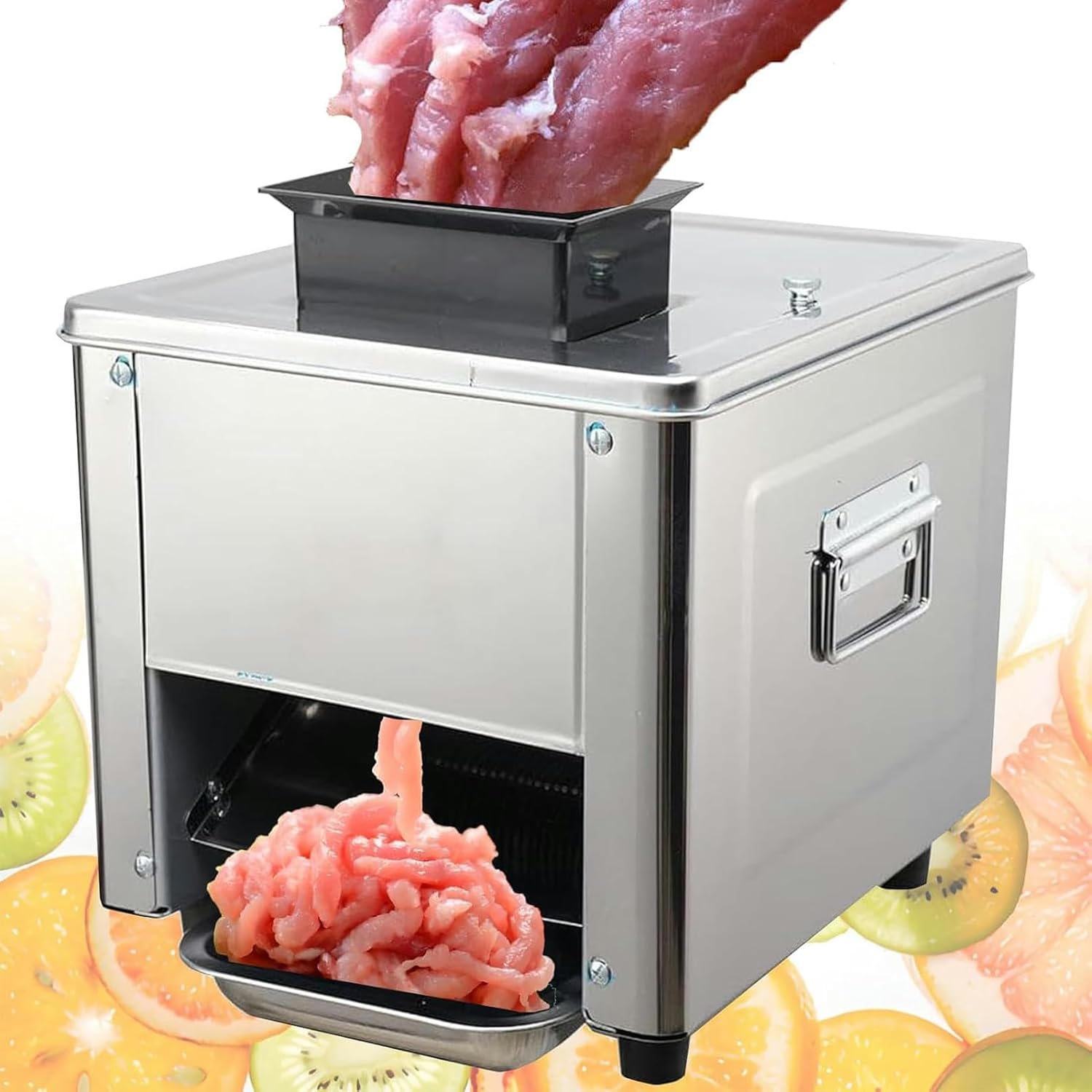 Wzglod Fully Automatic Meat Slicer, Commercial Multi-Functional Fresh Meat Dicing Machine, Household Mutton Roll Slicer