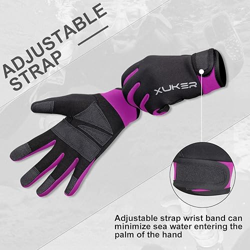 Miniatura 9 de XUKER Guante de neopreno, guantes de neopreno de 0.069 pulgadas y 0.079 pulgadas para buceo, esnórquel, remo, surf, kayak, canoa, pesca submarina,