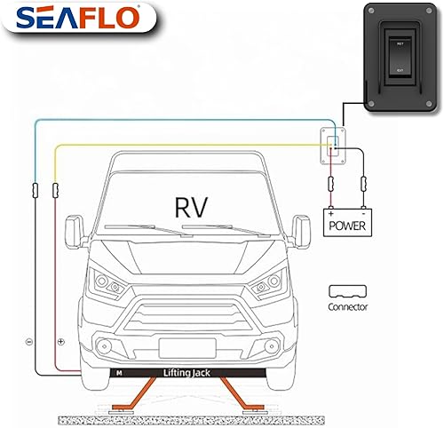 Miniatura 8 de SEAFLO Interruptor de balancín de potencia con interruptor de gato estabilizador, máximo 30 amperios, 12 V24 V, extensión retráctil, arnés de cables